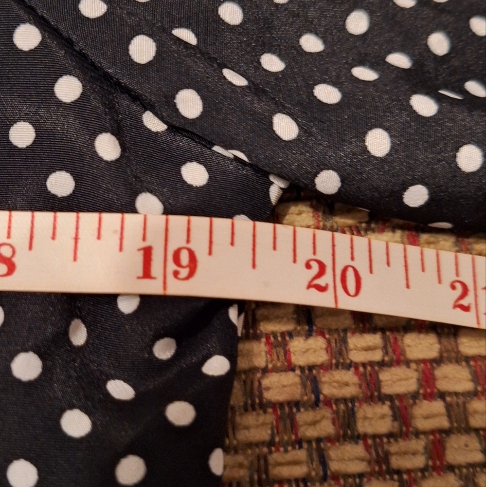 Notations Cute Petite Polka Dot Button Blouse W/ Tie Back - Picture 5 of 8